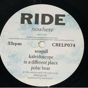 Ride - Nowhere 1990 UK Version 1st Pressing Vinyl LP ***READY TO SHIP from Hong Kong***